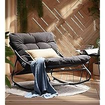 Lake Home Interior, Living Room Rocking Chair, Rocking Chair Outdoor, Upstairs Balcony, Outdoor Patio Seating, Modern Rocker, Patio Seating Area, Outdoor Rocking Chair, Rocker Chair