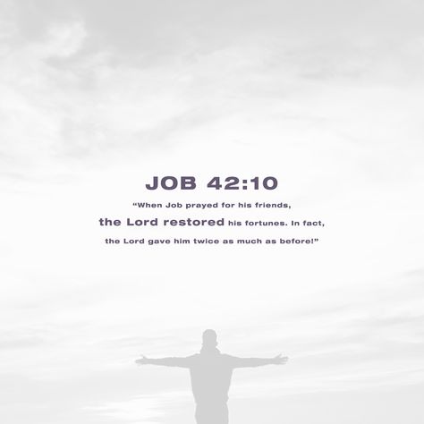 Job Quotes Bible, Job 42 10, Job Bible Verse, Job In The Bible, Bible Verse Aesthetic, Job Bible, New Job Quotes, The Book Of Job, Prayer Closet