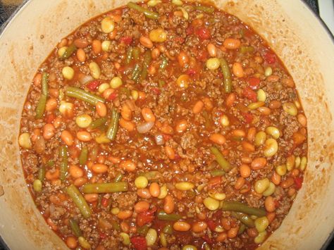 Hobo Beans Recipe - Food.com Hobo Recipes, Hobo Beans Recipe, Hobo Beans, August Recipes, Tastee Recipe, Bbq Beans, Canned Butter, Bean Recipe, Pork N Beans