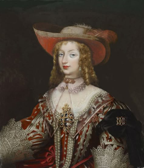 Christine Marie of France (1606-1663), Duchess of Savoy by ? (location ?). From pinterest.com/ekrahnstver/17-jh/; fixed all edges, redid lower left corner, and removed spots with Photoshop Royal Paintings, Artsy Wallpaper, 17th Century Portraits, Madame Pompadour, Marie De Medici, African Figurines, 17th Century Fashion, French Royalty, Historical Painting