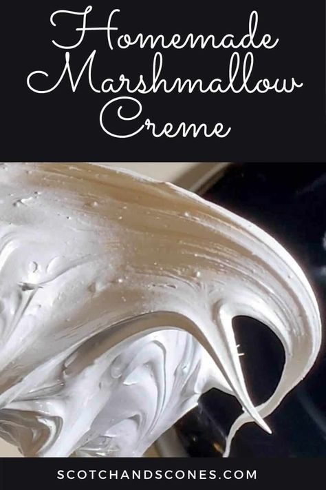 Thick and flavorful homemade marshmallow creme (aka marshmallow fluff) is easy to make. Use it for s'mores, as a frosting base for cakes and cupcakes, or as an ice cream mix-in. It's better than store bought! Fluff Recipes, Marshmallow Fluff Recipes, Homemade Marshmallow Fluff, Marshmallow Recipes, Mini Bakery, Easy Candy Recipes, Homemade Marshmallow, How To Make Marshmallows, Marshmallow Frosting