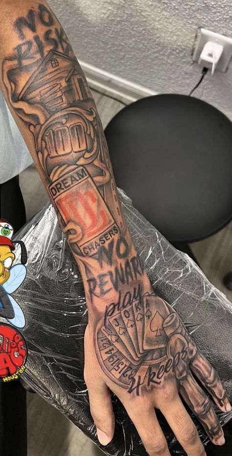 Half Sleeves For Men Tattoo, Mens Friendship Tattoo, Hand And Sleeve Tattoo Men, Rare Men Tattoos, Tattoo Ideas For Men Full Arm, Hand Sleeve Tattoos For Guys, Hand Tattoos Men Black, Forarm Tattoos Mens Inner, God Made Tattoo