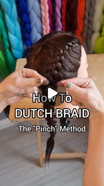 Sarah | Hair Braider on Instagram: "How to do a Dutch Braid - The Pinch Method....  Keep those pinched fingers tight and always add hair into the pinch (of your forefinger and thumb). Don't twist your wrists. It's a small movement, but your brain will want to make it bigger.   For more help join a How To Braid Workshop held in Armadale, West Lothian, Scotland, or come to the Braid Bar for a 1-2-1 lesson. More information in link in Bio 🧜‍♀️  #DutchBraid #DutchBraidTutorial #HowToDutchBraid #DutchBraidLesson" How To Start A Dutch Braid, How To Dutch Braid On Someone Else, How To Do Dutch Braids, How To Do A Dutch Braid, How To Dutch Braid Your Own Hair, How To Dutch Braid, How To Dutch Braid Step By Step, Double Dutch Braids Tutorial, Learning To Braid