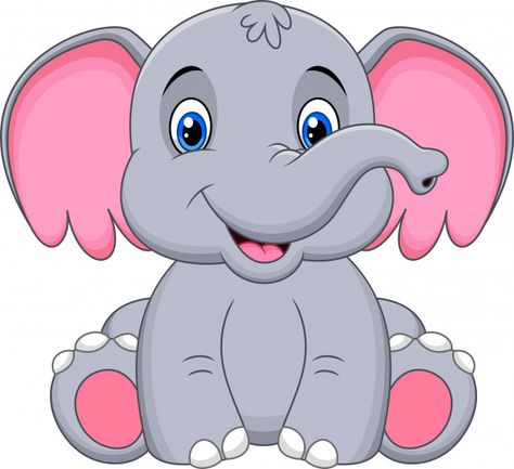 Cute baby elephant cartoon Premium Vecto... | Premium Vector #Freepik #vector #baby #nature #character #cartoon Baby Art Pictures, Baby Elephant Cartoon, Baby Elephant Drawing, Cute Elephant Cartoon, Elephant Clip Art, Elephant Clipart, Elephant Pictures, Elephants Photos, Baby Elefant