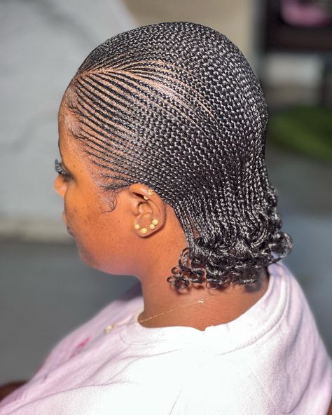 Natural Micro Cornrows to the Back Micro Braids, African American, Natural Hair, Braids, Hairstyles, For Women, Hair, Plaits