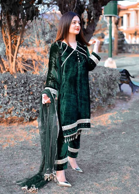 Latest 2022 Pure Velvet Suit Designs || Plain Velvet Dresses New Designing Ideas. Velvet Kurtis Design Latest, Velvet Kurtis Design, Plain Velvet Suit Design, Green Velvet Dress Outfit, Simple Dress For Girl, Velvet Dresses Outfit, Velvet Suit Design, Velvet Dupatta, Velvet Dress Designs