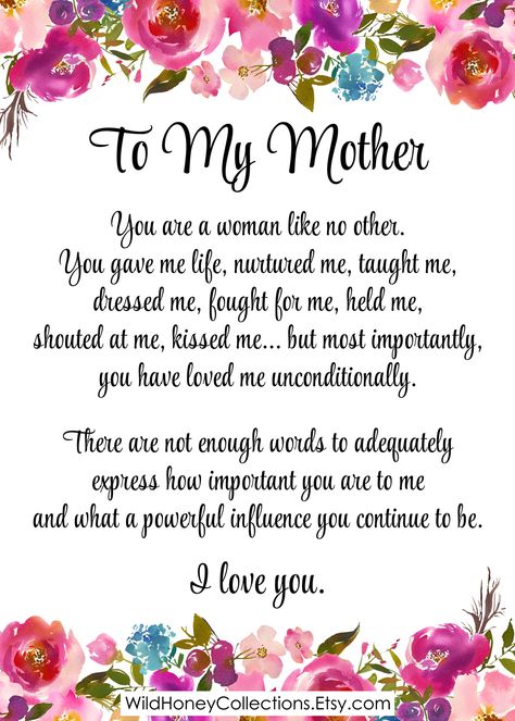 #WildHoneyCollections Thanking Mother Quotes, Thank You Mom Quotes From Daughter Inspiration, A Poem For My Mother, Your Mother Is Always With You Poem, Mother’s Day Thank You Notes, Thank You Mom Quotes, Thanksgiving Note, Mom Poems, Mother Poems