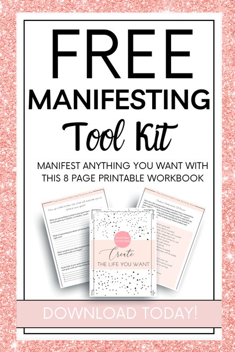 FREE Manifesting Tool Kit Printable — Ninety Nine Percent Nayla 369 Manifestation Printable Free, Manifesting Journal Free Printable, Manifestation Template Free, Free Manifestation Printables, Manifestations Journaling, Free Vision Board Template, Manifestation Printable, Manifestation Crystals, Manifestation Journaling