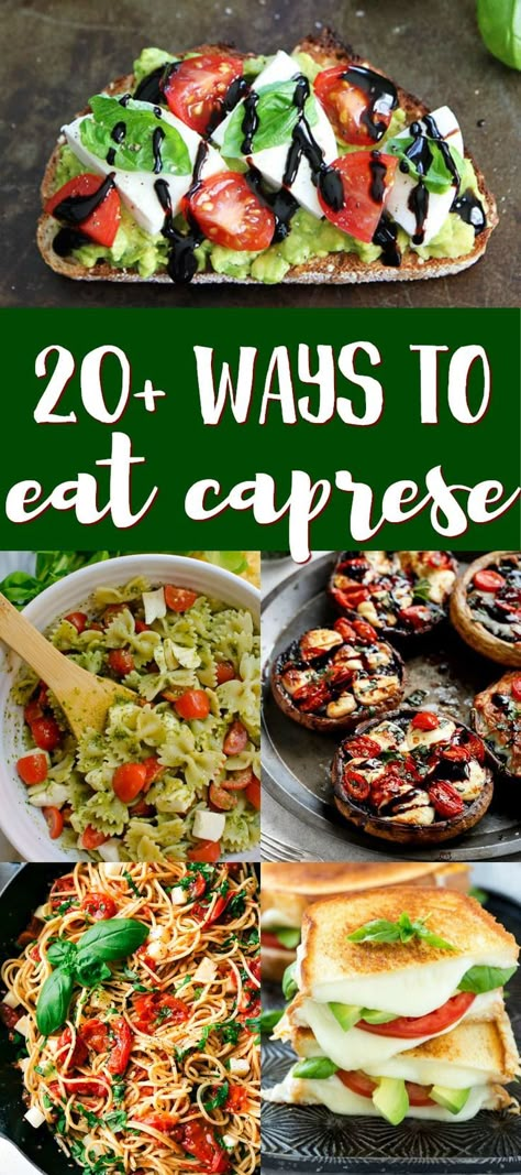 Caprese Lunch, Caprese Appetizer, Spring Appetizers, Caprese Recipes, Friendsgiving Ideas, Caprese Pasta, Crock Pot Recipe, Salad Dishes, Italian Appetizers