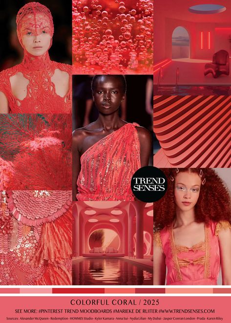 COLORFUL CORAL // 2025 – Trendsenses Trend Forecast 2025, Fashion Trends 2024/2025, Trend Forecasting 2025, Summer 25 Trends, Trends For 2025, Spring 2025 Color Trends, Color Trend 2025, Color Trend 2024/2025, 2025 Trend Forecast