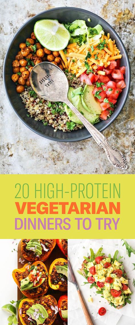 20 Protein-Packed Dinners With No Meat Easy Vegetarian Dinners, High Protein Vegetarian, Protein Vegetarian, High Protein Vegetarian Recipes, Easy Vegetarian Dinner, Vegetarian Dinners, Easy Vegetarian, Save The Day, Picky Eaters