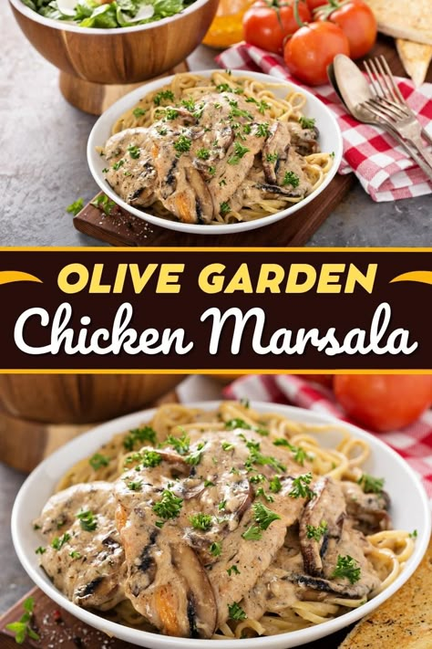 Chicken Marsala Pasta Recipe, Chicken Marsala Recipes, Olive Garden Chicken Marsala Recipe, Marsala Recipes, Stuffed Chicken Marsala, Marsala Pasta, Chicken Marsala Pasta, Olive Garden Chicken, Marsala Recipe