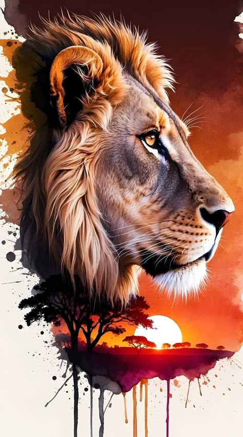 South African Animals, Wild Animal Wallpaper, Lion Artwork, Lion Illustration, Wild Animals Pictures, Lion Wallpaper, Art Photography Portrait, Animal Portraits Art, Big Cats Art