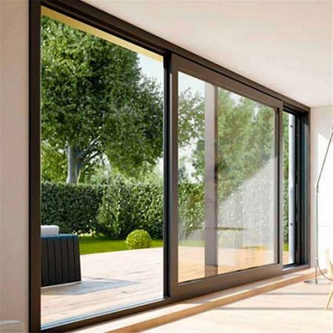 4 panel sliding glass door Whole Sliding Door 192"W x 96"H – Whole Doors 4 Panel Sliding Glass Door, Glass Sliding Doors Interior, Double Sliding Patio Doors, Bedroom Patio Doors, Modern Sliding Glass Doors, Exterior Sliding Glass Doors, Upvc Sliding Doors, Open Living Room Design, Sliding Doors Exterior