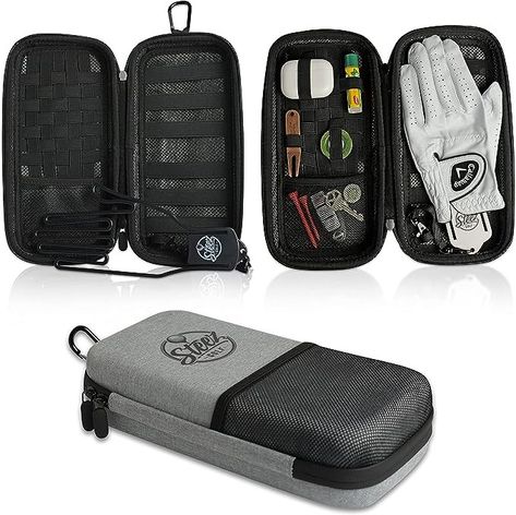 Golf Accessory Case - Golf Bag Organizer. Airtight, Water-Resistant, Protective Hard Case for Phone, Tees, Ball Markers, Repair Tools, and Golf Essentials. Removable Golf Glove Hanger/Dryer Golf Essentials, Golf Bag Accessories, Case For Phone, Ideas For Father's Day, Sweet Gift Ideas, Golf Tee, Golf Trip, Perfect Golf, Golf Gloves