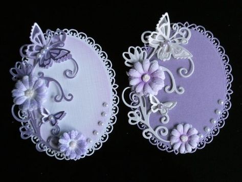 Card Toppers Handmade, Flower Die Cut Cards, Card Embellishments, Spellbinders Cards, Candy Cards, Making Greeting Cards, Card Toppers, Elegant Cards, Embossed Cards