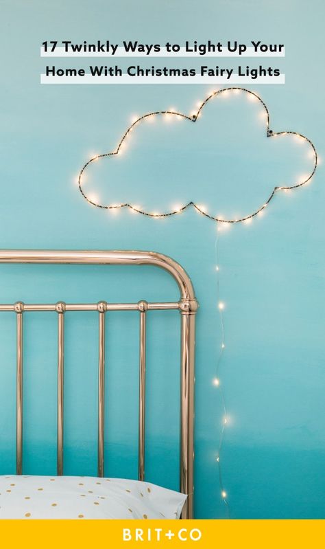 Fairy Lights Diy, Diy Kids Room, Cloud Wall Hanging, Diy Clouds, Christmas Fairy Lights, Diy Lampe, Cloud Lights, Handmade Uk, Christmas Fairy