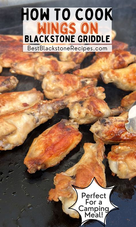 Chicken Legs On The Blackstone, Wings On The Blackstone Grill, Wings On The Blackstone, Chicken Wings On The Blackstone, Wings On Blackstone Griddle, Chicken Wings Blackstone Griddle, Blackstone Grill Sandwich Recipes, Blackstone Chicken Wings, Chicken On The Blackstone Griddle