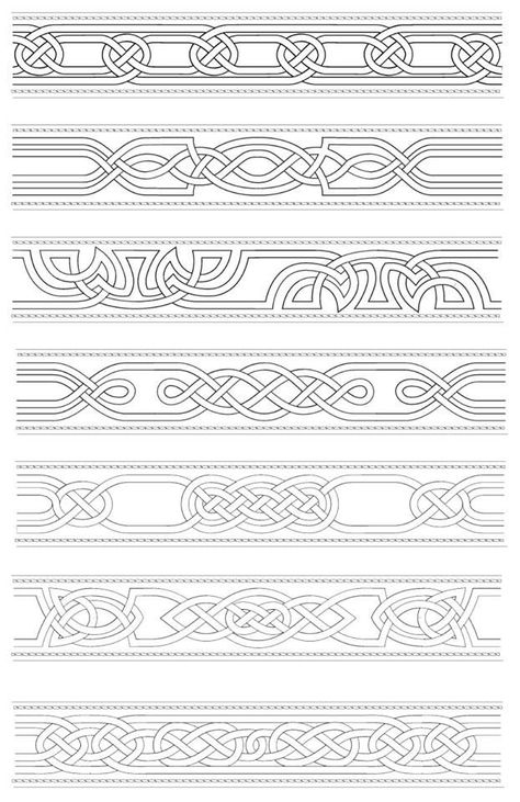 Celtic Knots Patterns, Celtic Knot Patterns, Celtic Knot Drawing, Norse Design, Viking Pattern, Leather Working Patterns, Leather Tooling Patterns, Tooling Patterns, Norse Tattoo