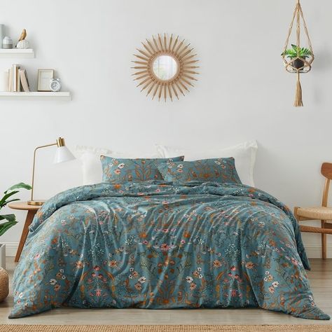 Sweet Jojo Designs Boho Wildflower Vintage Floral Girl King Duvet Cover Bedding Set Botanical Garden Flower Bohemian Farmhouse - Bed Bath & Beyond - 39091460 Teal Comforter, Red Duvet Cover, Dream Master, Unique Bedding Sets, Bohemian Farmhouse, Sweet Jojo Designs, Farmhouse Bedding, Nursery Bedding Sets, Jojo Designs