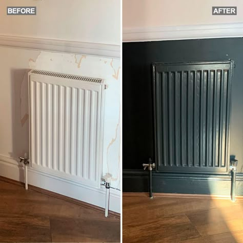 Hidden Radiator, Hallway Radiator, Bedroom Radiators, Hallway Wall Colors, Radiator Ideas, Painted Radiator, Radiators Modern, Radiator Covers, Bathroom Radiators