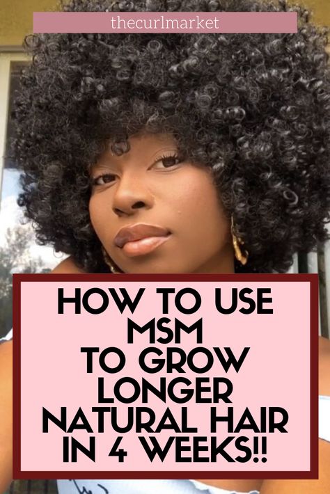 Hair Growth Tips Faster For Black Women, Msm Hair Growth Before And After, Msm Powder For Hair Growth, Natural Hair Routine For Growth, How To Retain Length Natural Hair, Msm For Hair Growth, Msm For Hair, Monistat Hair Growth, Hair Growth Tips For Black Women