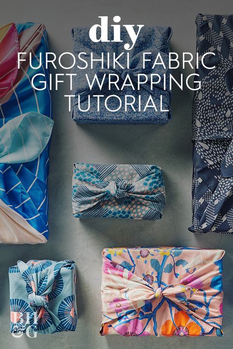 Ditch the wrapping paper and learn to wrap your gifts with fabric this holiday season. This eco-friendly swap couldn't be easier. #fabricgiftwrap #christmas #wrappingideas #ideas #sustainable #ecofriendly #bhg Textile Gift Wrapping, Gift Wrapping Using Fabric, Gifts Wrapped In Fabric, Material Wrapping Ideas, Japanese Cloth Gift Wrapping, Reusable Fabric Gift Wrap, Recycled Wrapping Paper Ideas, Fabric Wrapping Paper How To Make, Scarf Gift Wrap