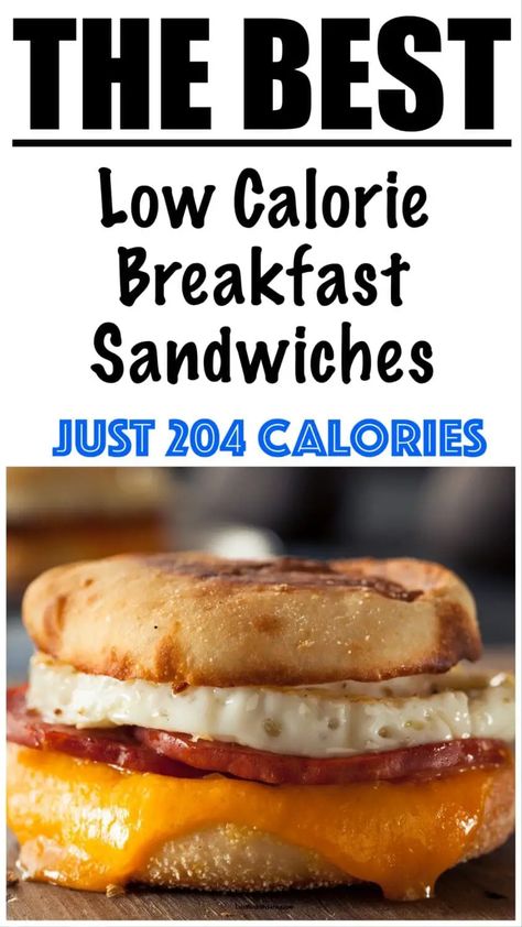 Low Calorie High Protein Breakfast Sandwich, Low Cal Breakfast Muffins, Low Cal Breakfast Sandwich, Low Calorie Breakfast Sandwich, Healthy English Muffin Breakfast, Easy Low Calorie Breakfast, Hard Recipes, High Protein Low Calorie Breakfast, Low Calorie High Protein Breakfast