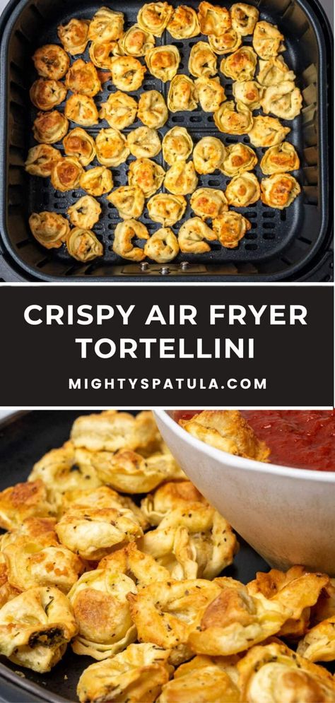 Crispy Air Fryer Tortellini – Mighty Spatula Cheese Tortellini Air Fryer, Air Fryer Stuffed Pickles, Spaghetti In Air Fryer, Fun Family Dinners To Make Together, Quick Air Fryer Recipes Dinner, Low Carb Air Fryer Dinner Recipes, Air Fryer Stuffed Pasta Shells, Fried Tortellini Recipes, Easy Cheap Air Fryer Meals