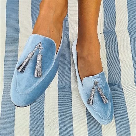 Category:Loafers,Slip-Ons; Upper Materials:PU,Faux Suede; Season:Spring   Fall; Heel Type:Flat Heel; Gender:Women's; Size Suggestion:standard size, select your usual size; Activity:Walking; Toe Shape:Round Toe; Style:Casual,Vintage; Heel Height(inch):<1; Outsole Materials:Rubber; Occasion:Daily; Closure Type:Loafer; Pattern:Solid Color; Listing Date:10/24/2023; 2024 Trends:Platform Boots,Loafer Mules,Plus Size; Foot Length:; Foot Width:; SizeChart1_ID:2:185380; Heel Height:Flat Suede Loafers Outfit Women, Suede Loafers Outfit, Loafers Outfit Women, Loafers Platform, Blue Suede Loafers, Trendy Footwear, Decorative Tassels, Boots Plus Size, Loafers Outfit