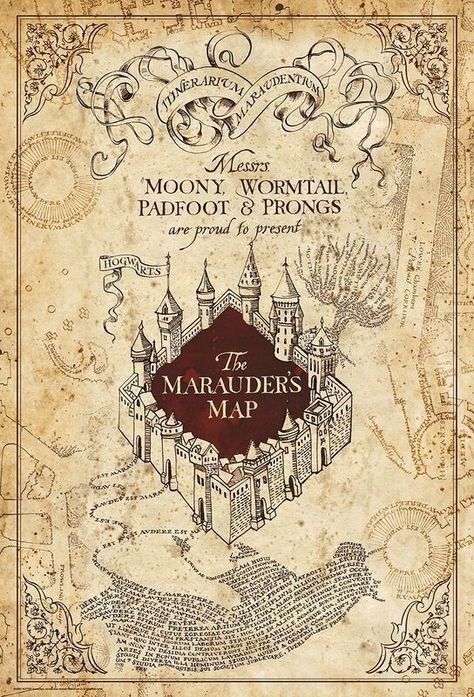 Map Office, Imprimibles Harry Potter, Stile Harry Potter, Harry Potter Marauders Map, Harry Potter Wall, Harry Potter Poster, Soft Cover Journal, Anniversaire Harry Potter, Theme Harry Potter