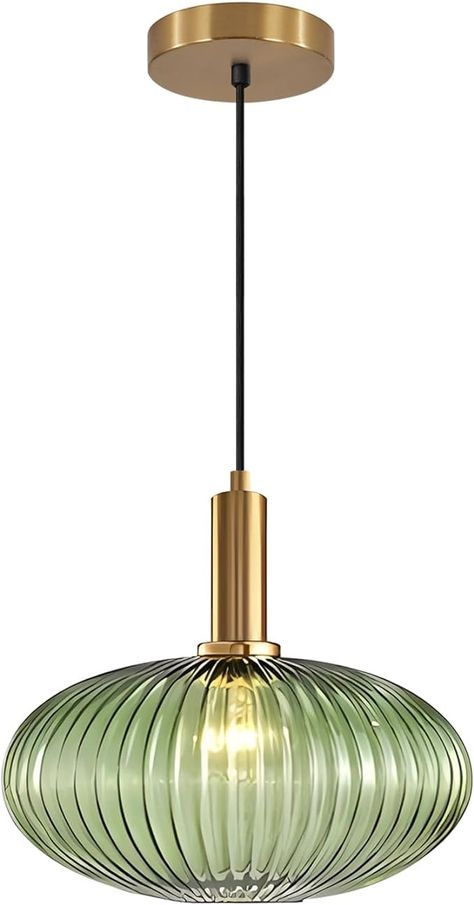 KCO Lighting Modern Black Globe Pendant Lamp 1-Light Mid Century Brass Gold Dining Pendant Light Amber Glass Farmhouse Pendant Lighting Adjustable Large Vintage Hanging Ceiling Pendant Light - Amazon.com Gold Globe Pendant Light, Green Glass Bathroom, Round Pendant Lights, Bathroom Pendant Light, Dining Pendant Light, Pendant Lights Kitchen Island, Lights Kitchen Island, Green Pendant Light, Hanging Lights Kitchen