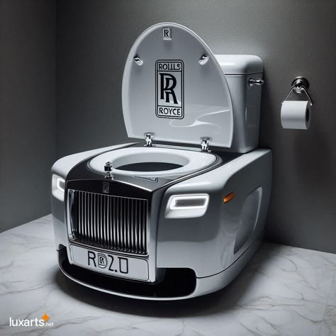 Supercar Style, Bathroom Bliss: Unleash Your Inner Racer with a Sleek Supercar Toilet 19 Crazy Bathroom, Crazy Bathrooms, Closet Duduk, Car Toilet, Cool Toilets, Toilet Drawing, Zoo Station, Chrome Towel Bar, Kid Bathroom