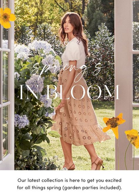 "Spring's in Bloom" Email Campaign by Ann Taylor / #email marketing #email #design #digitalmarketing Marketing Email Design, Spring Campaign, Spring Garden Party, Spring Window, Campaign Ideas, Marketing Email, Email Design, Email Campaign, Spring 2024