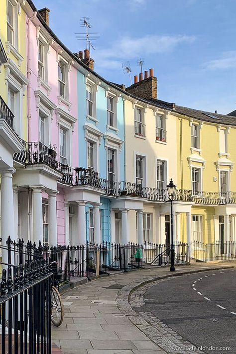 Pastel Houses in Primrose Hill London Walking Tours, London Neighborhoods, London Vibes, London Dreams, London Living, Primrose Hill, London Areas, London Baby, London Aesthetic