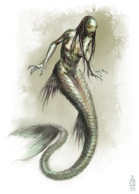 ArtStation - Swamp Siren, Damon Hellandbrand Aquatic Humanoid, Swamp Siren, Siren Creature, Magical Creatures Mythology, Scary Mermaid, Organize Games, Evil Mermaids, Mythical Sea Creatures, Siren Tattoo