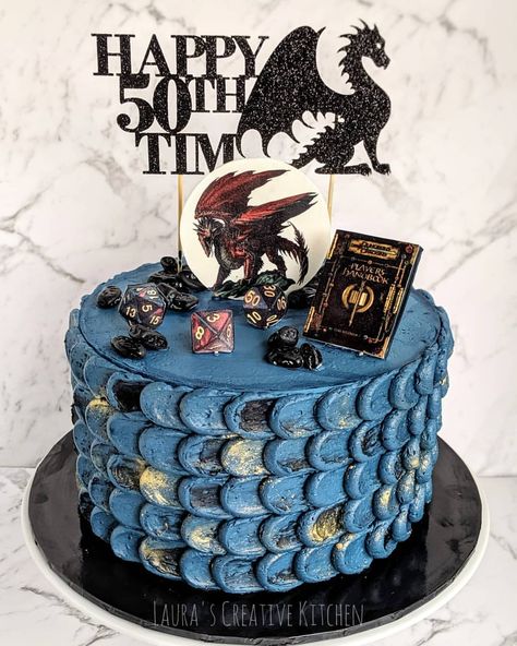 Dungeon And Dragon Cake Ideas, Dragon Themed Cake, Dnd Birthday Cakes, Dungeons And Dragons Cakes, Dnd Cake Dungeons And Dragons, Dungeons And Dragons Cake Birthday, Dungeon And Dragons Cake Ideas, Dungeons And Dragons Desserts, D And D Cake