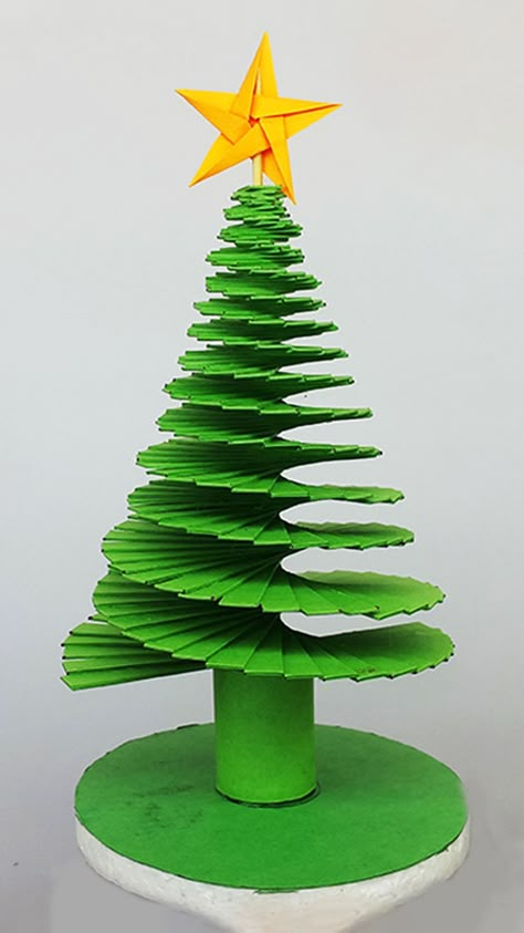 Some awesome paper Christmas tree making video tutorial publish on our YouTube and Faceboo. 3d Paper Christmas Tree, Crismas Tree, Cheap Christmas Trees, Diy Paper Christmas Tree, Christmas Tree Printable, Caterpillar Craft, Christmas Trees Ideas, Christmas Tree Template, Pallet Christmas Tree