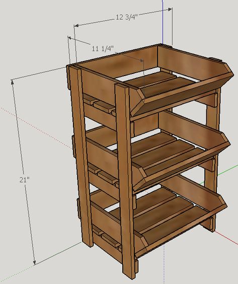 Wood Produce Bins by Jeff Breeden — Kickstarter Vegetable Storage Bin, Vegetable Storage Rack, Produce Bin, Wooden Storage Crates, Vegetable Rack, Storage Crates, Wooden Pallet Furniture, Vegetable Storage, Diy Kitchen Storage