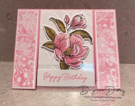 Magnolia Mood Spanner Card by jaydee at Splitcoaststampers Stampin Up Magnolia Mood, Magnolia Mood Stampin Up Cards, Stampin Up Magnolia, Flower Magnolia, Mood Card, Birthday Cards For Mother, Beautiful Friendship, Magnolia Stamps, Class 9