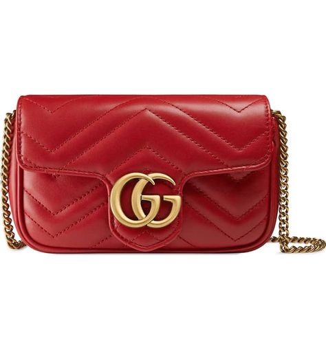 Gucci Supermini GG Marmont 2.0 Matelassé Leather Shoulder Bag Gg Marmont Mini Bag, Gucci Marmont Mini, Gucci Mini Bag, Cheap Designer Bags, Gucci Gg Marmont Matelasse, Handbags Gucci, Gucci Mini, Gucci Gifts, Shoes Gucci