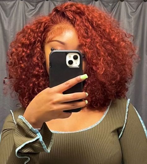 Natural Hair Dye Colors For Black Women, Natural Hair Color Dye Ideas Black Women, Red Ginger Curly Hair, Ginger Black Women Hair, Hair Color On Natural Hair Black Women, Colors To Dye Your Hair Black Women Dark Skin, Red Hair On Natural Hair, Copper Dyed Hair Black Women, Cute Hair Dye Ideas For Black Hair