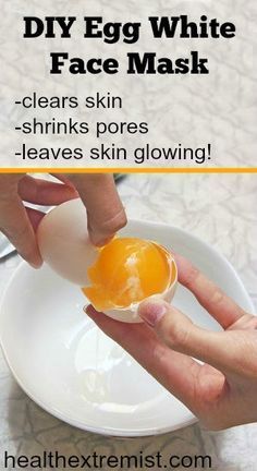 An egg white face mask is one of the best and easiest masks to use! This mask will help clear your skin, shrink your pores, and leave your skin glowing! Egg White Face Mask, Clear Skin Face Mask, Clear Your Skin, Pore Mask, Face Pores, White Face Mask, Skin Glowing, Homemade Face Masks, Makeup Homecoming