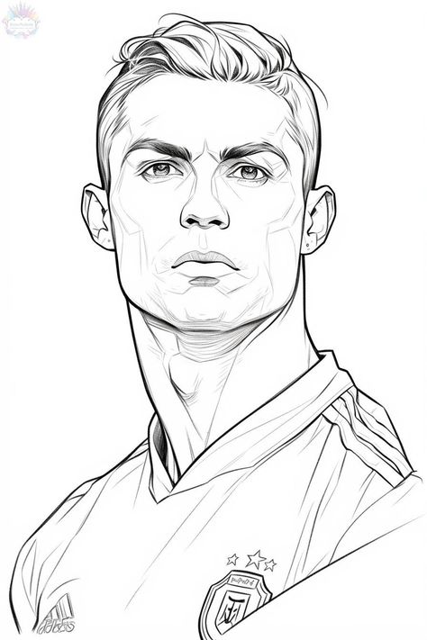 Ronaldo Drawing Sketch, Hard Drawings Sketches, Cr7 Sketch, Hard Sketches, Ronaldo Illustration, Cr7 Tattoo, Ronaldo Sketch, Ronaldo Cartoon, Jessica Alves