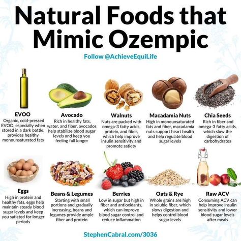 natural foods that mimic ozempic Stephen Cabral, Food Health Benefits, Power Foods, Health Coaching, Natural Foods, Healing Food, Food Facts, Health Diet, Natural Food