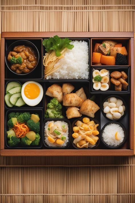 Dive into the world of exquisite Bento Boxes, where taste meets presentation in perfect harmony. Our curated selection promises fresh ingredients and meticulous craftsmanship for a delightful dining experience. Discover the essence of Japanese culinary finesse right here in Singapore! 🌟 #JapaneseCuisine #BentoMagic #SingaporeFood 🇸🇬🍣 Bento Box Japanese, Bento Design, Rice Meat, Fish And Vegetables, Japanese Food Bento, Japanese Bento Box, Indonesian Cuisine, Singapore Food, Japanese Bento