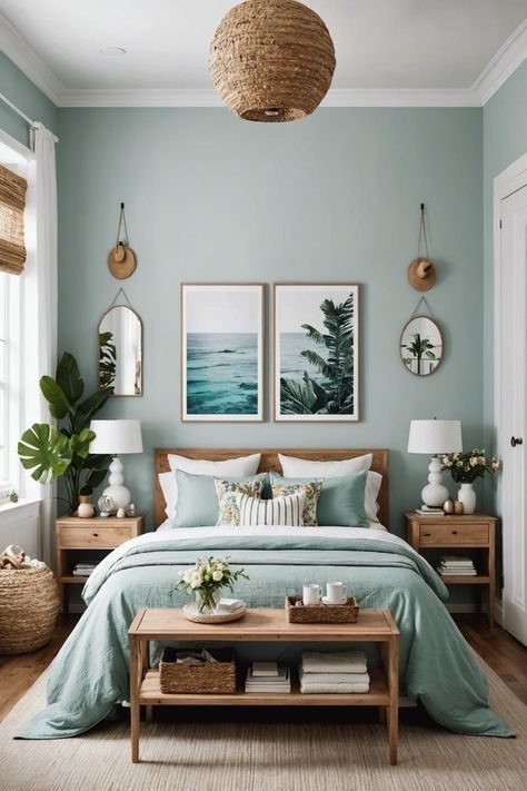 Zimmer Diy, Summer Bedroom, Coastal Room, Guest Bedroom Decor, Bedroom Refresh, Room Inspiration Bedroom, Guest Bedrooms, Room Ideas Bedroom, Bedroom Colors