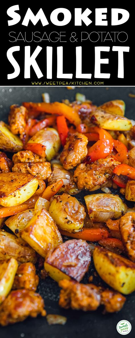 Sausage Recipes Potatoes, Sausage Potatoes And Peppers, Potato Skillet Dinner, Smoked Sausage And Potatoes, Smoked Sausage And Potato Recipe, Sausage And Potatoes Skillet, Andouille Sausage Recipes, Sausage And Potato Bake, Potatoes Skillet