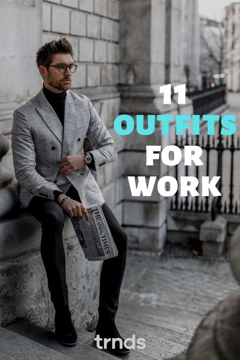 11 classy elegant outfits for men to wear at work. Here's our guide on how to look like a high profile wall street trader. We selected 11 elegant and professional outfits for guys to wear at the office.   #professionaloutfits #suits #elegantoutfitformen #outfitsforworkmen Work Outfits Men Professional, Elegant Outfits For Men, Office Dress Men, Office Outfits Men, Work Outfits Men, Classy Club Outfits, Mens Outfits Casual, Casual Guy, Classy Elegant Outfits