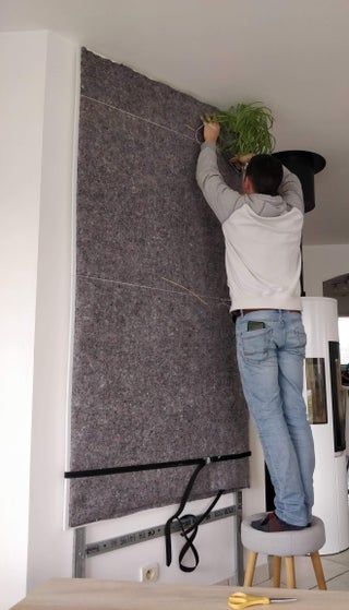 Indoor Green Wall : 5 Steps (with Pictures) - Instructables Diy Green Wall Indoor, Living Wall Indoor Vertical Gardens, Indoor Green Wall, Plant Wall Diy, Living Wall Diy, Wall Plants Indoor, Vertical Plant Wall, Green Wall Plants, Hanging Patio Lights